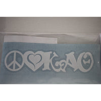 Kappa Alpha Theta Peace Love Decal