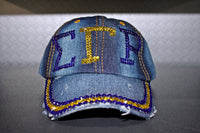 Sigma Gamma Rho Denim Rhinestone Hat