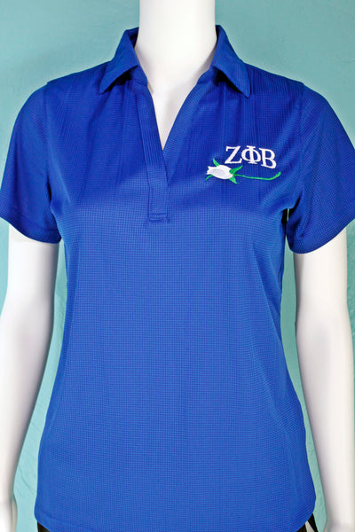 Zeta Phi Beta Ladies Performance Fine Jacquard Polo