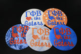 Gamma Phi Beta "Hearts the Gators" Game Day Embroidered Button