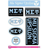 Mu Sigma Upsilon Lifestyle Sticker Sheet