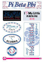 Pi Beta Phi Family Sticker Sheet