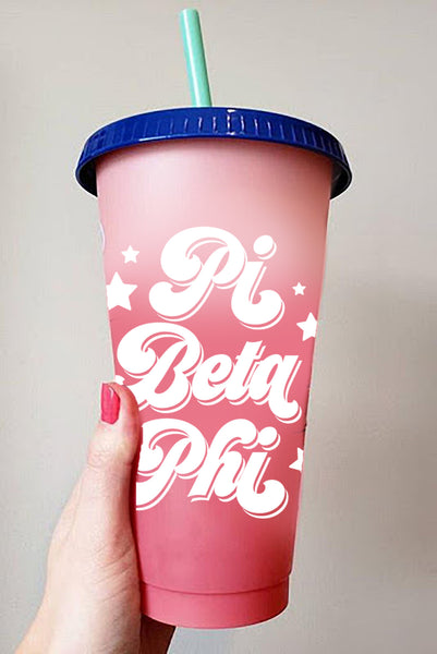 Pi Beta Phi Color Changing Cups