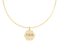 Pi beta Phi Paperclip Necklace with Pendant