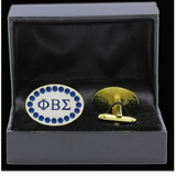 Phi Beta Sigma Swarovski Austrian Crystal Cuff Links