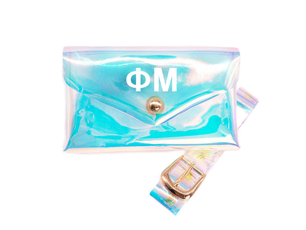 Phi Mu Holographic Belted Fanny Pack