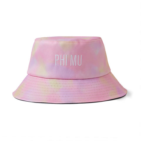 Phi Mu Tie Dye Pastel Bucket Hat