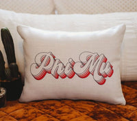 Phi Mu Retro Throw Pillow