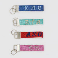 Delta Delta Delta Glitter FOB Keychain