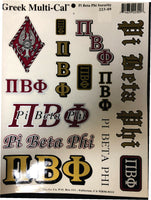 Pi Beta Phi Decal Page - Discontinued