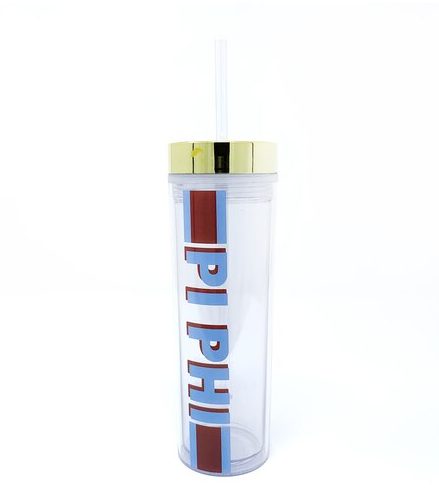 Pi Beta Phi Striped Water Bottle