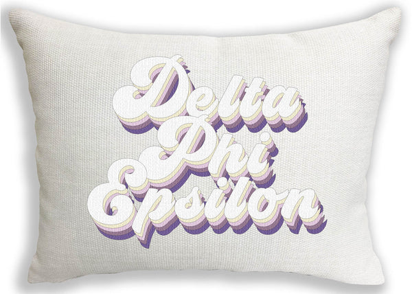 Delta Phi Epsilon Retro Throw Pillow