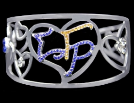 Sigma Gamma Rho Heart Bangle