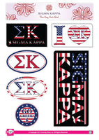 Sigma Kappa  American Sticker Sheet