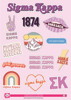 Sigma Kappa Girl Power Sticker Sheet