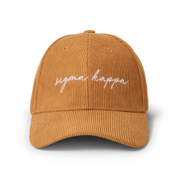 Sigma Kappa Embroidered Corduroy Hat