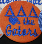 Delta Delta Delta "Hearts the Gators" Game Day Embroidered Button