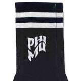 Phi Mu Black Retro Crew Socks