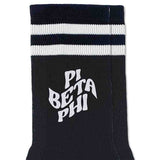 Pi Beta Phi Black Retro Crew Socks