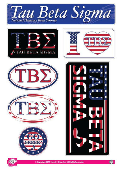 Tau Beta Sigma  American Sticker Sheet
