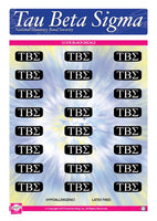 Tau Beta Sigma  Eye Black Decal Sticker Sheet