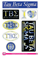 Tau Beta Sigma Tie Dye Sticker Sheet