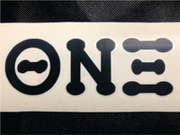 Theta Nu Xi Bubble Letter Vinyl Decal - Discontinued