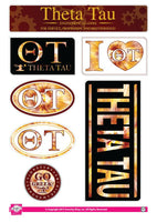 Theta Tau Tie Dye Sticker Sheet