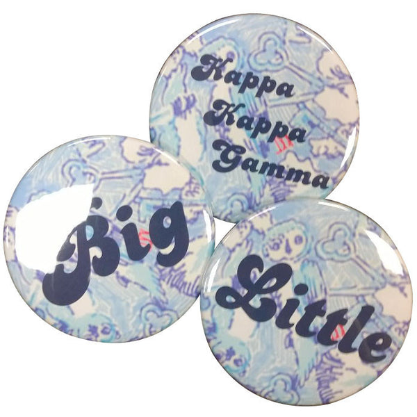 Kappa Kappa Gamma Lilly Printed Button