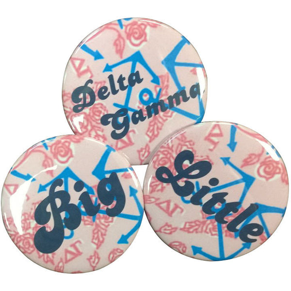 Delta Gamma Lilly Printed Button