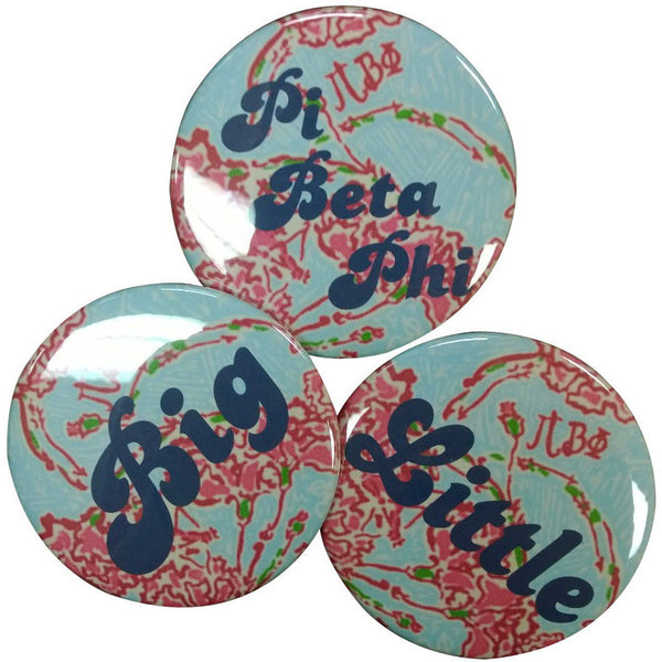 Pi Beta Phi Lilly Printed Button