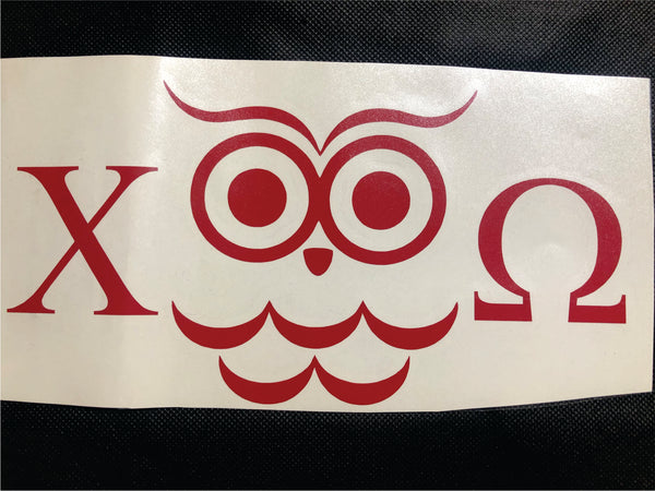 Chi Omega Owl Decal