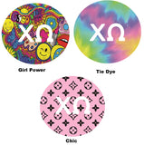 Chi Omega Printed Button Collection