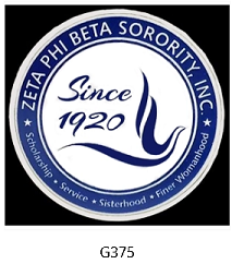 Zeta Phi Beta Round Crest Pin