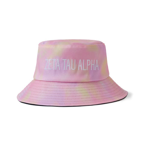 Zeta Tau Alpha Tie Dye Pastel Bucket Hat