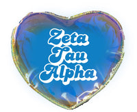 Zeta Tau Alpha Holographic Heart Shaped Makeup Bag