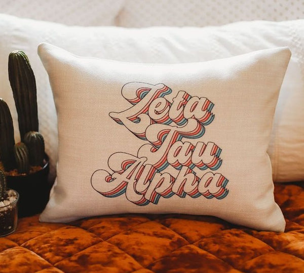 Zeta Tau Alpha Retro Throw Pillow