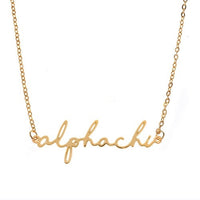 Alpha Chi Omega Script Necklace