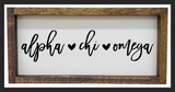 Alpha Chi Omega Wooden Sign