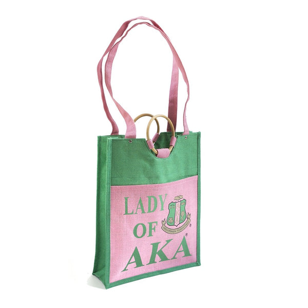 Alpha Kappa Alpha Lady Jute Bag