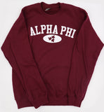 Sorority Crewneck with Arch and Mascot Design