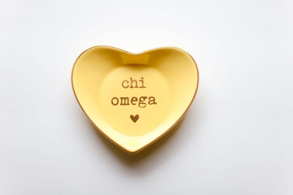 Chi Omega Heart Ring Dish