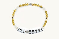 Chi Omega Beaded Sorority Name Bracelet