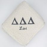 Sorority Cozy Blanket With Embroidery
