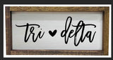 Delta Delta Delta Wooden Sign
