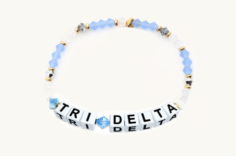 Delta Delta Delta Beaded Sorority Name Bracelet