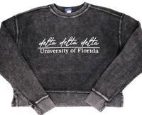 Sorority "University of __________" Camden Crew Crop Sweatshirt