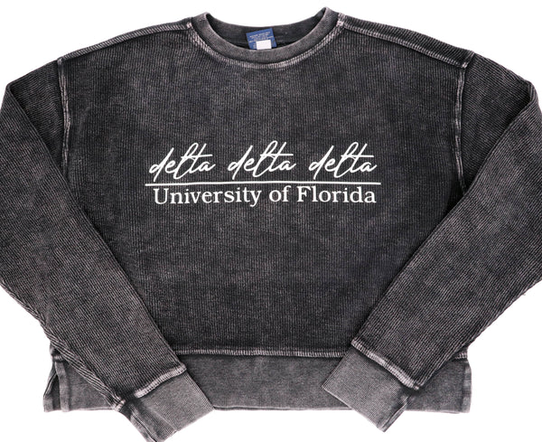 Delta Delta Delta University of Florida Camden Crew Crop Sweatshirt