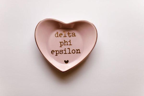 Delta Phi Epsilon Heart Ring Dish