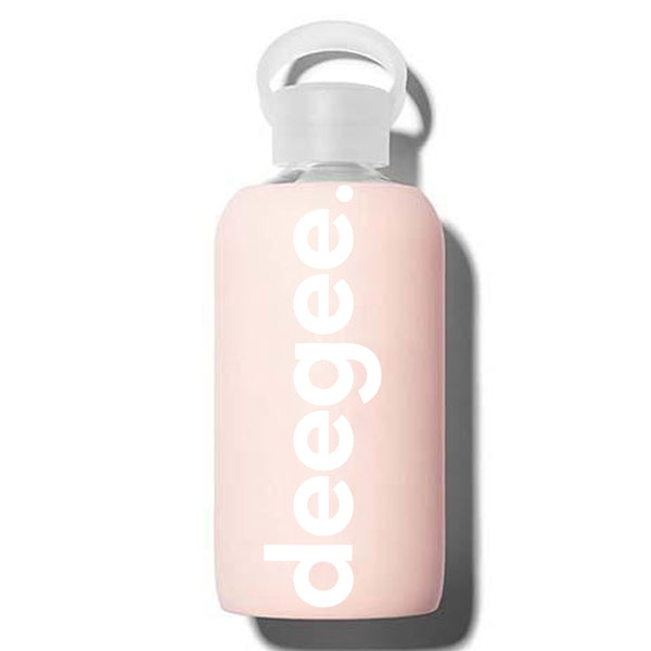 Delta Gamma Glass Silicone Sleeve Water Bottle
